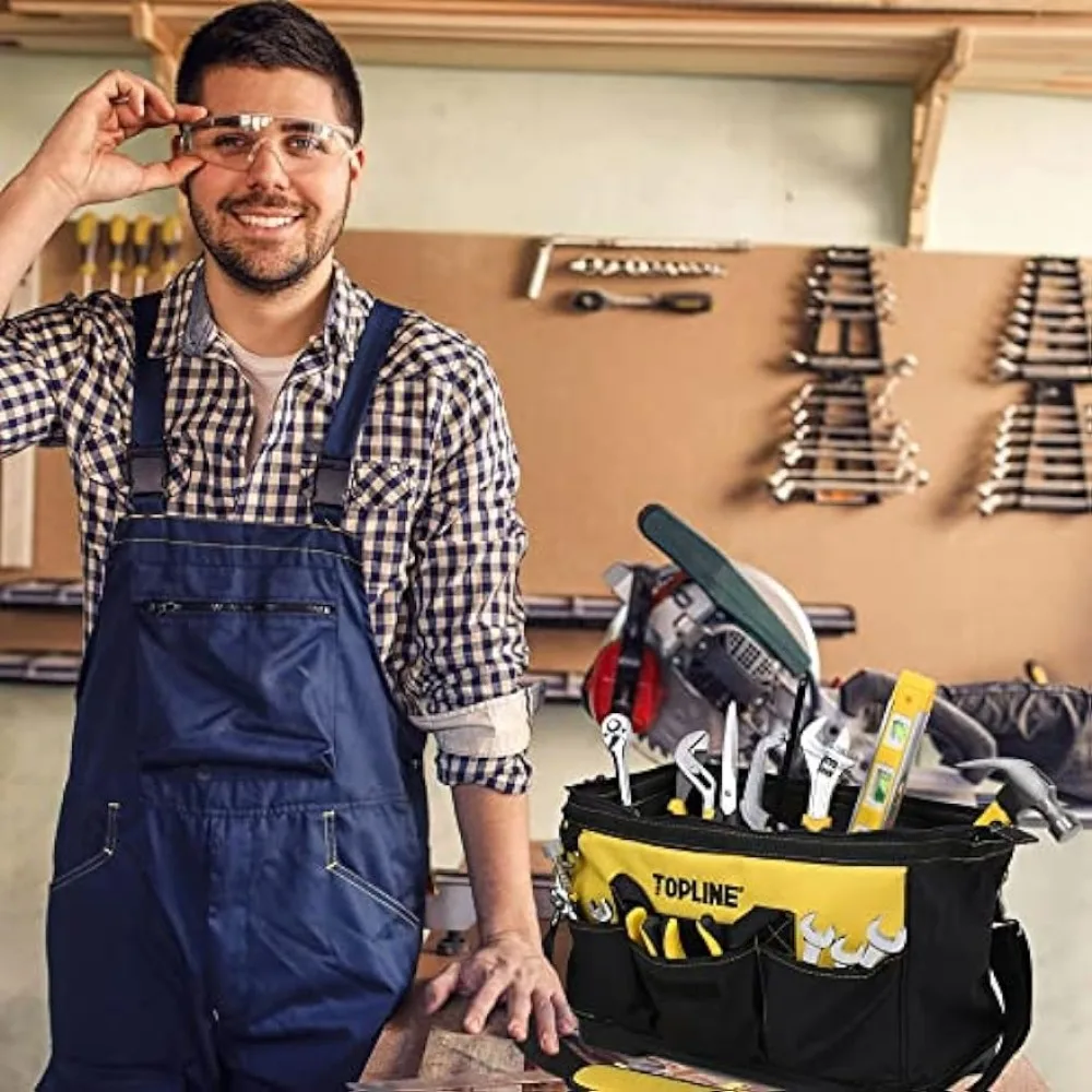 TOPLINE 467-Piece Household Home Tool Sets Mechanics, 16-Inch Tool Bag with Heavy Duty Home Kit Included, Sets for Men