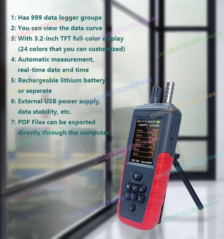 TC8200 Dust particle counter Clean detector Ash dust particles Air quality High
