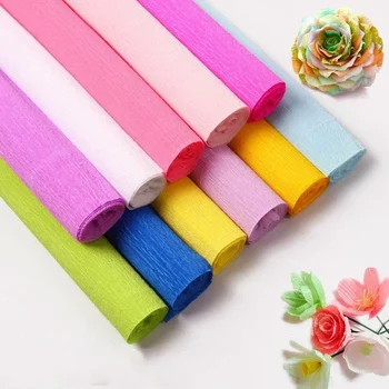 Crepe Paper Diy Material Creative Flower Retractable Paper Home Student Handmade Party Decoration Supplies Colorful Handmade
