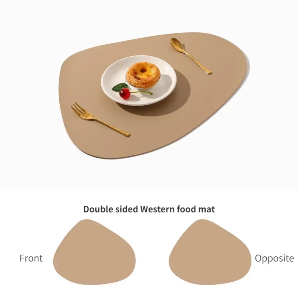 Elegant Water Droplet Vegan Leather Placemat - Heat-Resistant, Non-Slip, Eco-Friendly Dual-Sided Design for Dining, Gifts & Outdoor Enjoyment