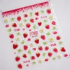 1pcs 5D Kawaii Jelly Strawberry Nail Art Stickers Fashion Cartoon Fruit Nail Transfer Slider Decals DIY Decorations Accessories 6