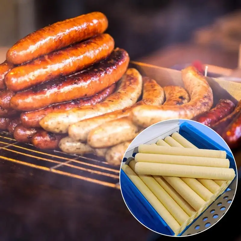 Hot Sale Sausage Casings BBQ Casings For Sausage, BBQ Kitchen Tools Meat Poultry Tools Inedible Casings, Length:14m Wide:26mm