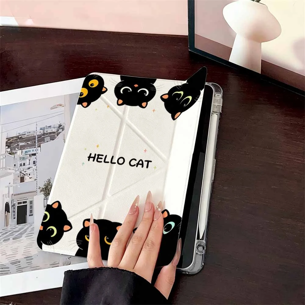Hot Sale Hello Cats Protective Tablet Case with Pen Slot