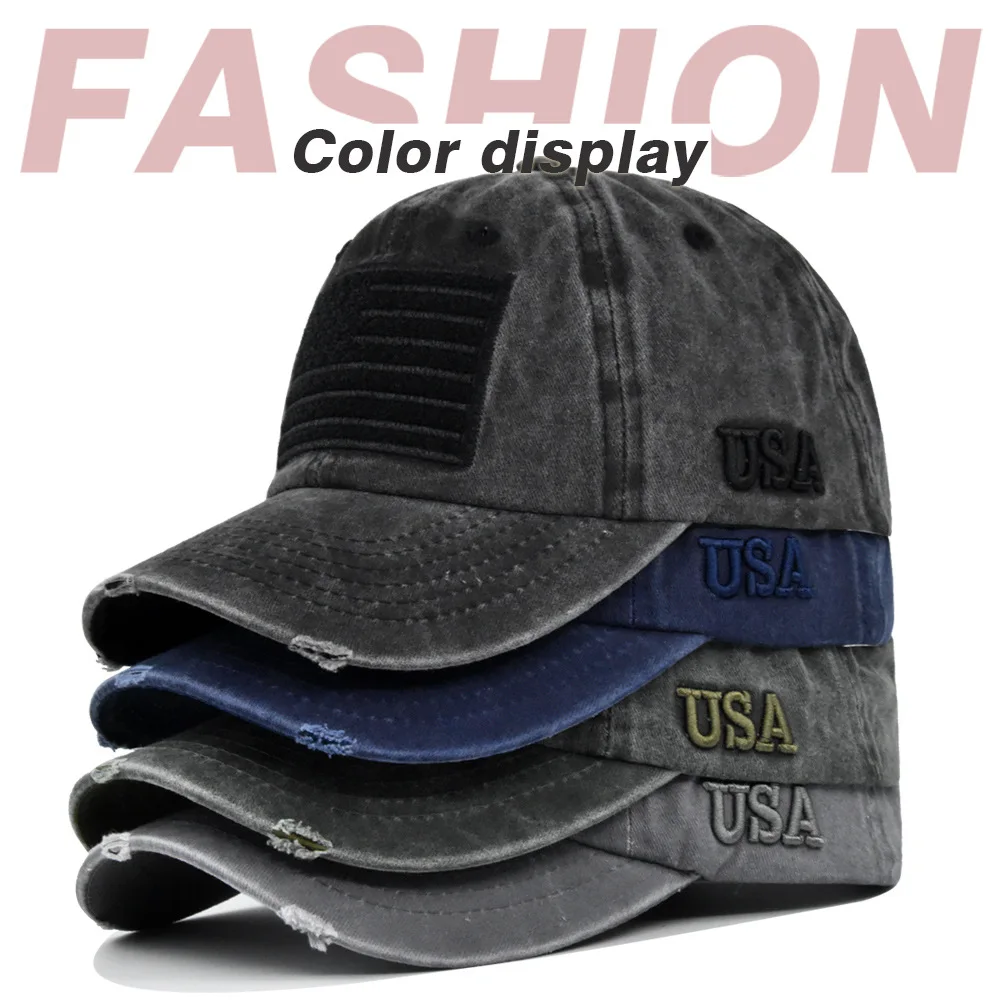 

Men Women USA Letter Embroidered Baseball Cap Outdoors Retro Breathable Adjustable Hip Hop Hat Europe United Popular Casquette