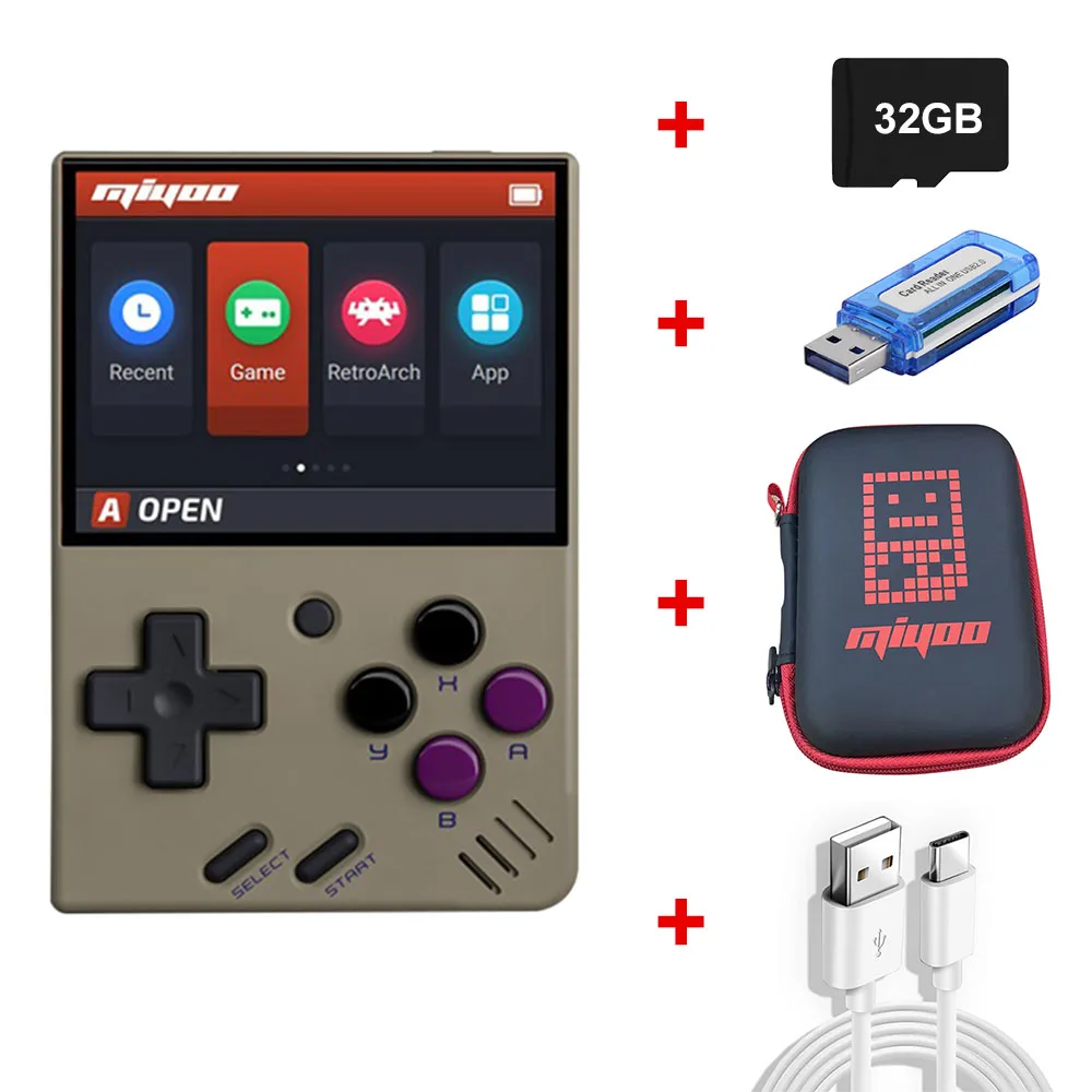 Miyoo Mini In Stock PS Handheld GBA Console Mini Nostalgic FC Retro Open Source Handheld 2.8 Inch IPS Player Pocket Game Console 