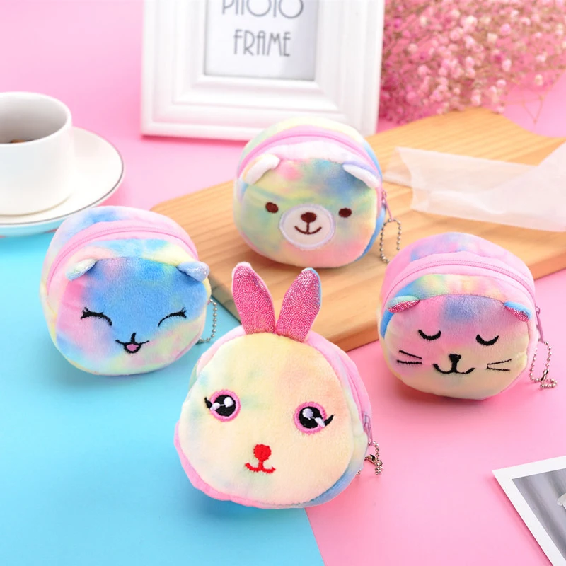 Plush Coin Purse Coin Wallet Change Bag Women Wallet Card Wallet Earbuds Storage Bag Key Case