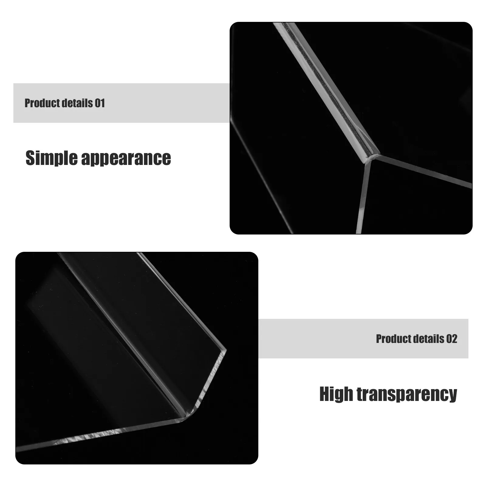 투명 아크릴 휴대폰 거치대 높이 조절 가능 넓은 데스크탑 스탠드 휴대용 핸드폰 거치대 사무실 여행용 디스플레이 아크릴 라이저