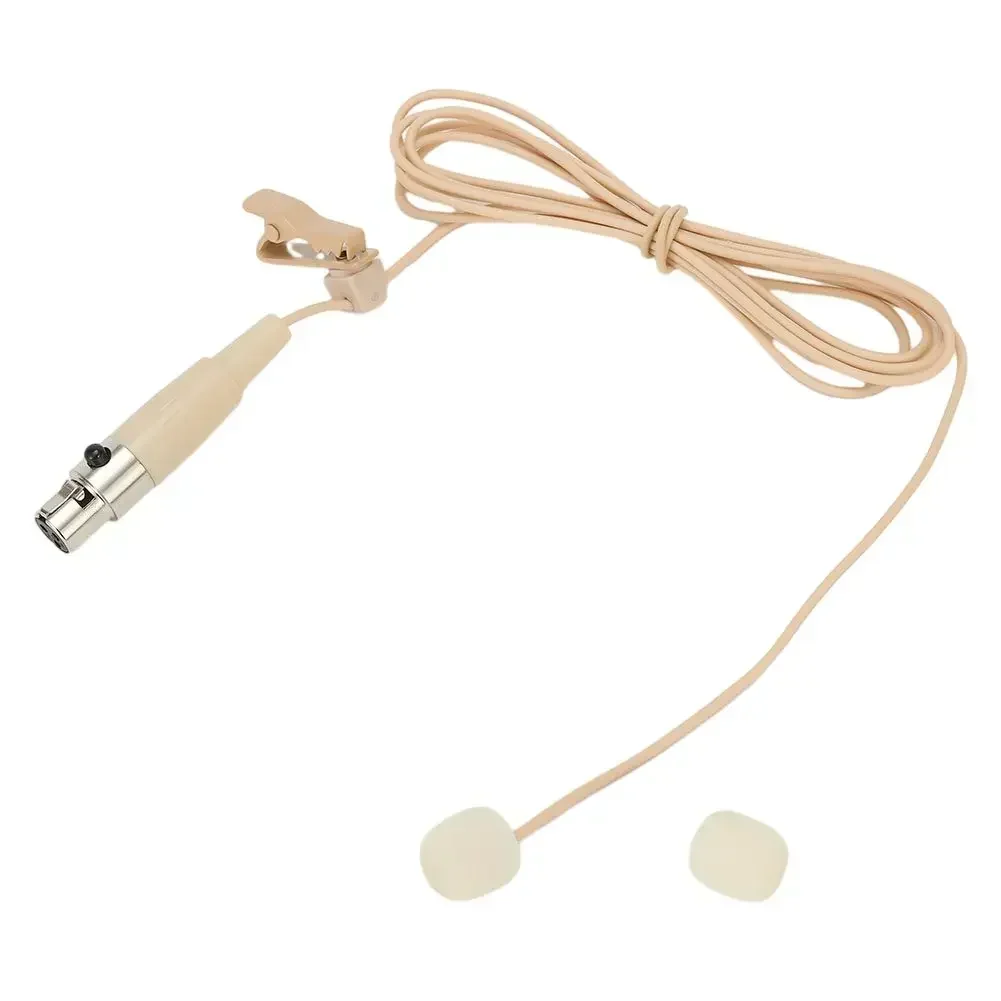 이중 귀고리가 있는 마이크 옷깃 클립 마이크 무지향성 콘덴서 3.5mm 3핀 4핀 XLR For-Sennheiser For-Shure