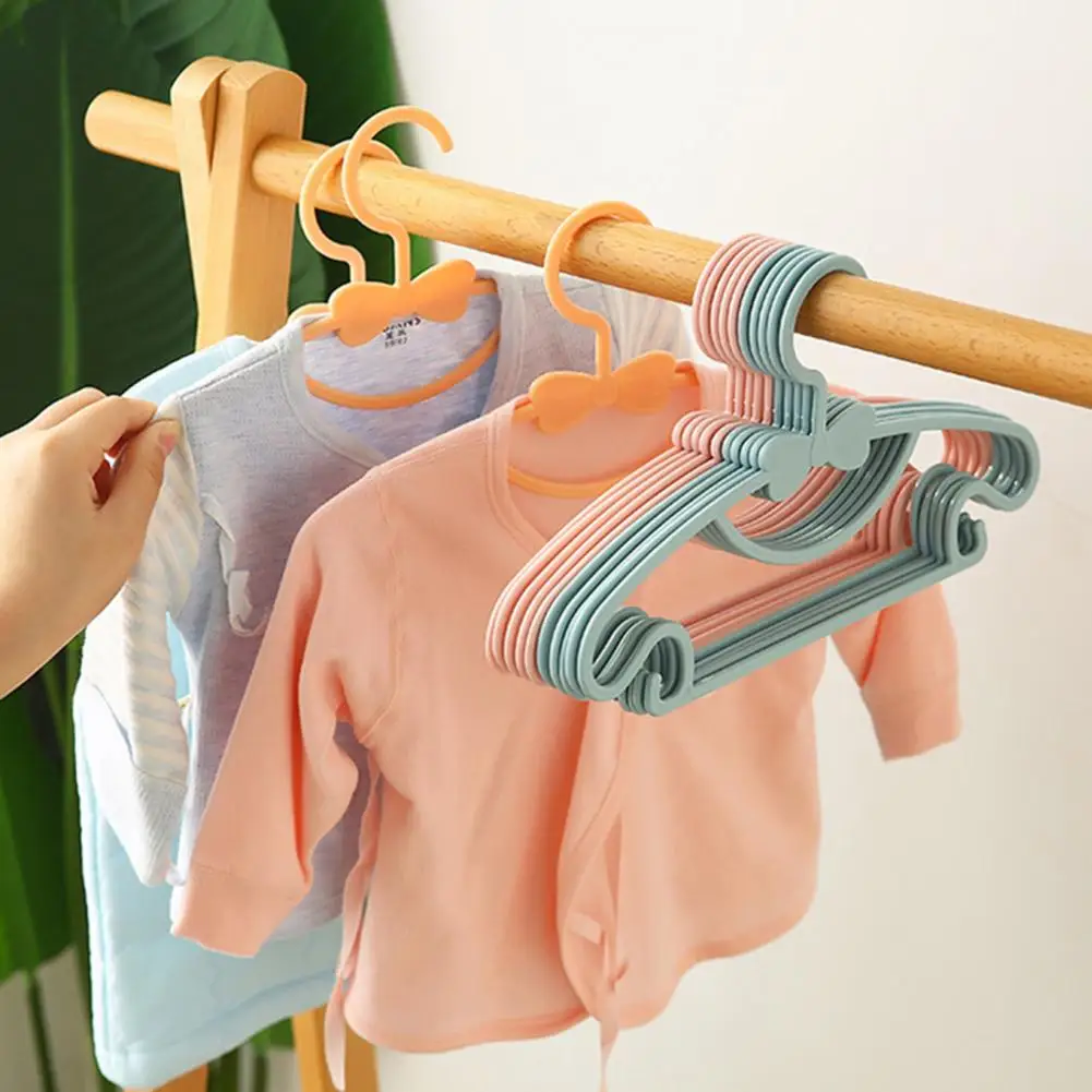 

Plastic Hangers Non-deformable Children Thicken Stable Clothing Organizer Home Products Bow Racks Slip-resistant Clothing Hanger