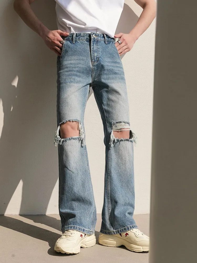 Old Navy Boyfriend Jeans Rasgados Fashion Men Hole Ripped