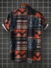 Bohemian style Men's Summer Short Sleeve Printed Shirt Thin Beach Clothing Casual 2