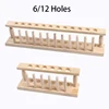 6/12 Holes 22/23mm diameter Single Layer Laboratory Centrifugal Test Tube Wood Wooden Rack Stand Holder 1
