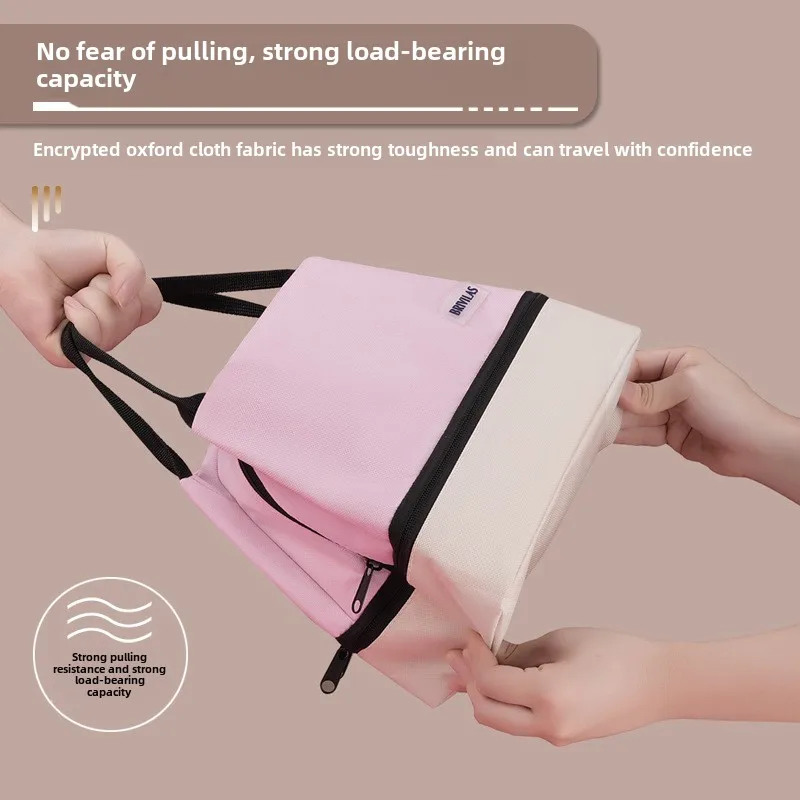 Portable Insulated Bag Outdoor Picnic Double-Layer Lunch Bag Aluminum Foil Waterproof Color