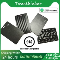 PBX Thin Wallet Card Tracker Wireless Charging GPS Smart Tag Air tag Work for Apple Find My APP IOS Keys Suitcase Bag Locator