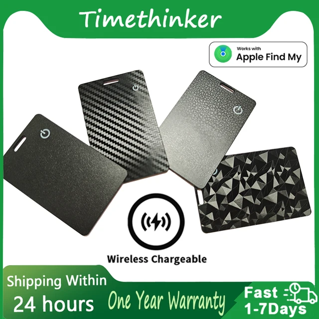 PBX Thin Wallet Card Tracker Wireless Charging GPS Smart Tag Air tag Work for Apple Find My APP IOS Keys Suitcase Bag Locator