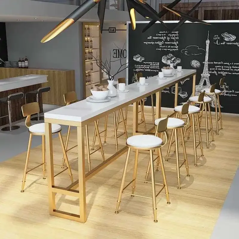Hot Selling Modern Luxury Coffee Shop High Stool Bar Chair Bar Table And Chair Combination