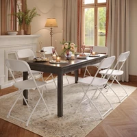 10 Pack Folding Chairs, Portable Party Plastic Chairs, Stackable Commercial Seats with Steel Frame, 350lbs Capacity 1