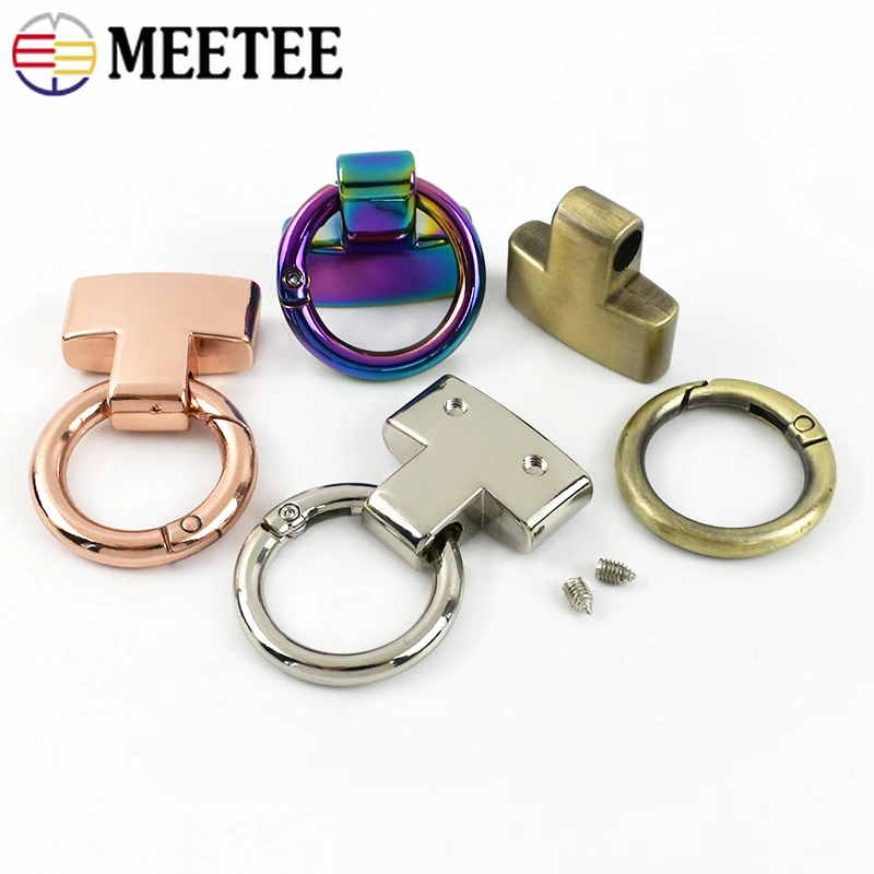 2-10Pcs 금속 버클 스프링 O 링 걸쇠 20/25mm 가방 스트랩 커넥터 버클 핸드백 사이드 클립 핸드백 DIY 액세서리