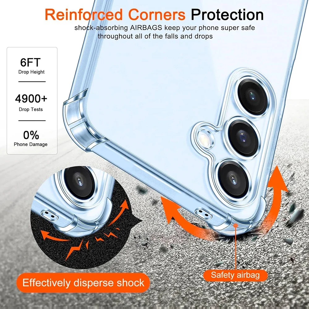 Shockproof Silicone Soft Clear Cover TPU Shell
