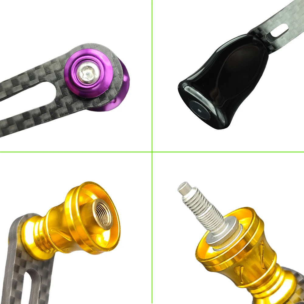 Screw-in Type Carbon Fiber Fishing Reel Handle for DAIWA, SHIMANO Spinning Reel Handle Replace Spare Part