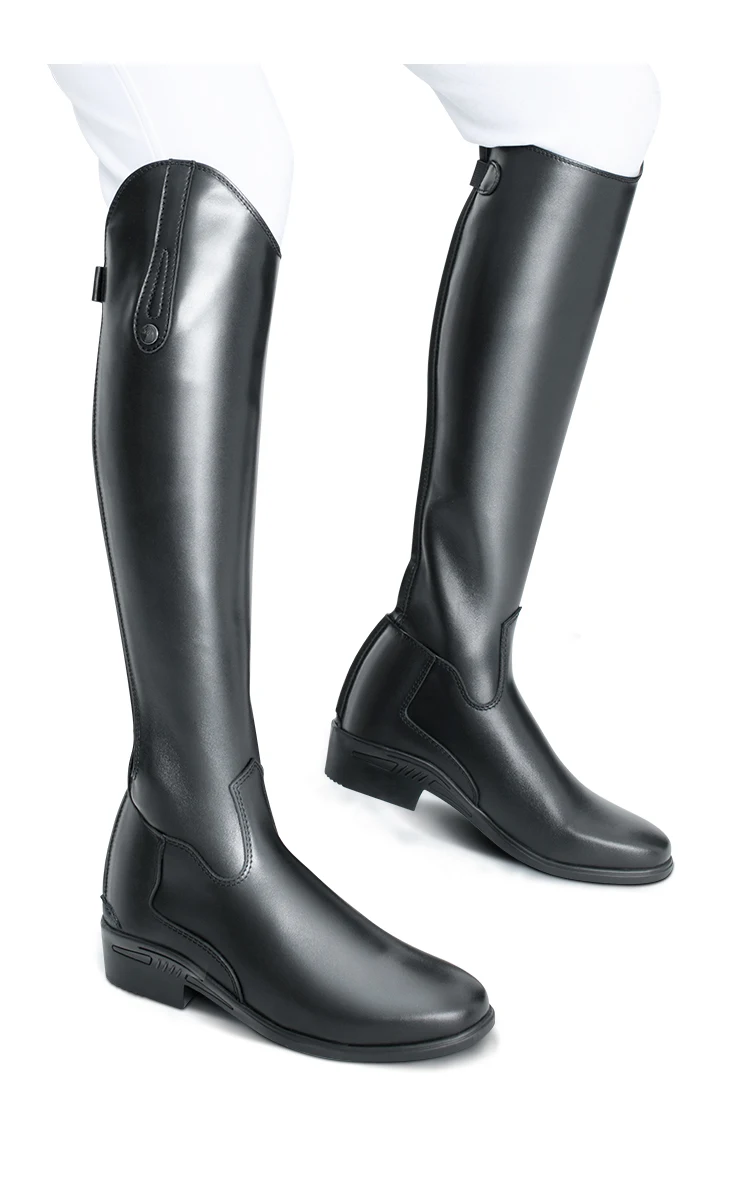 Female Male Horse Equestrian Riding Long Boots, top-grain cow leather