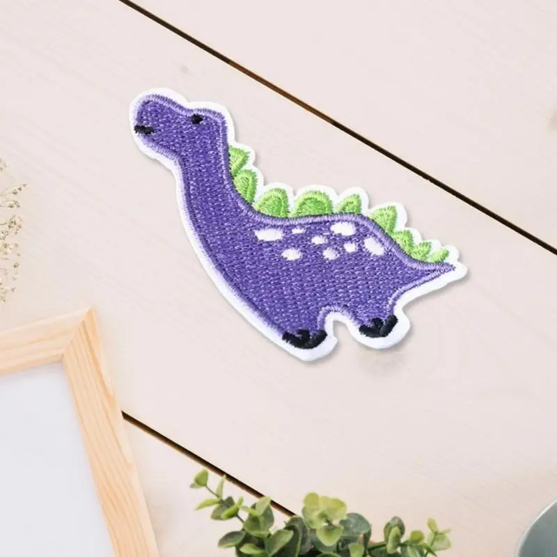 9 PCs Animal Iron auf Flecken Nähen Applique -Flecken Dinosaurier Stickflächen Y08E – Detail 8