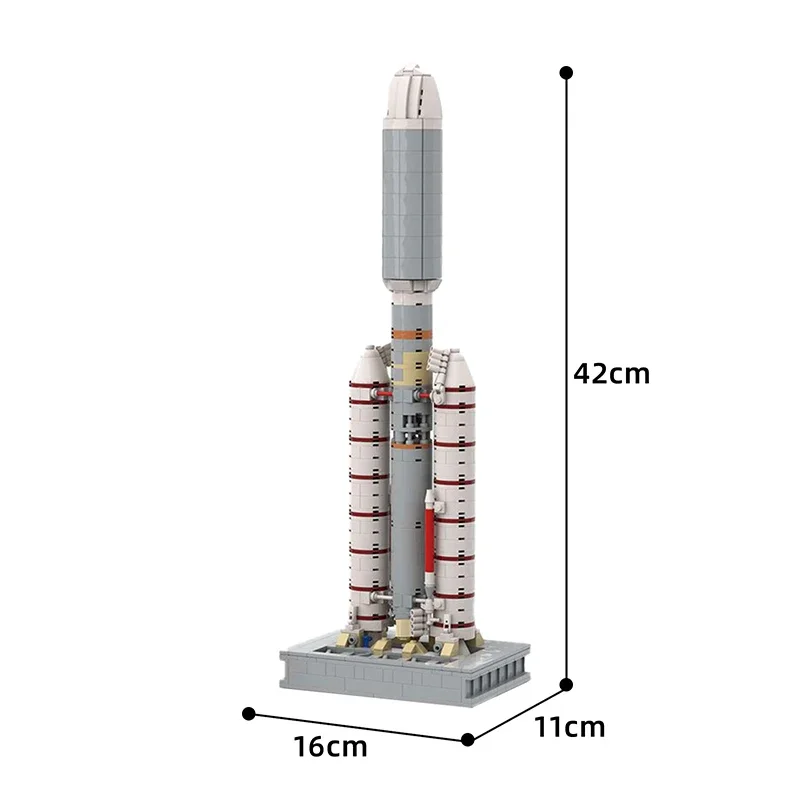 

Конструктор MOC 1/110 Titan IIIE Centaur, пусковой автомобиль, космическая ракета, набор строительных блоков с рабочей платформой и зондом Voyager