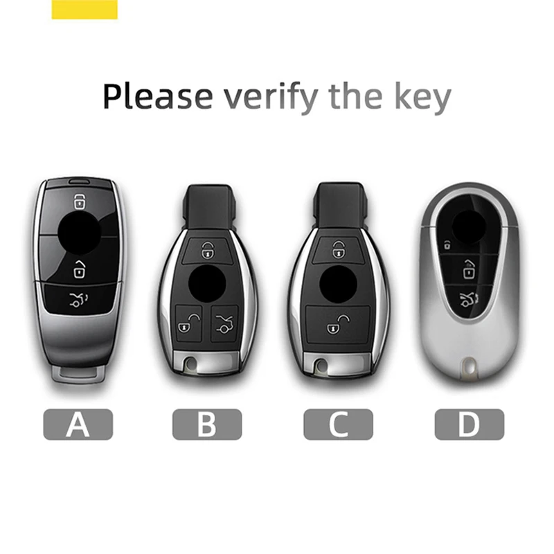 Alloy Style Fashion Car Key Case Cover Shell Fob For Mercedes Benz A C E S G Class GLC CLE CLA W177 W205 W213 W222 X167 AMG key case car key shell car key key shell