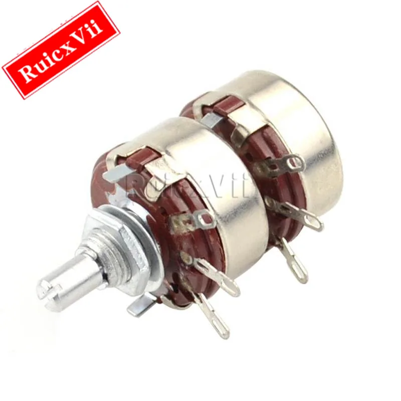 WTH118 Double New 4K7 10K 100K 220k 470K Carbon Film Potentiometer 1pcs