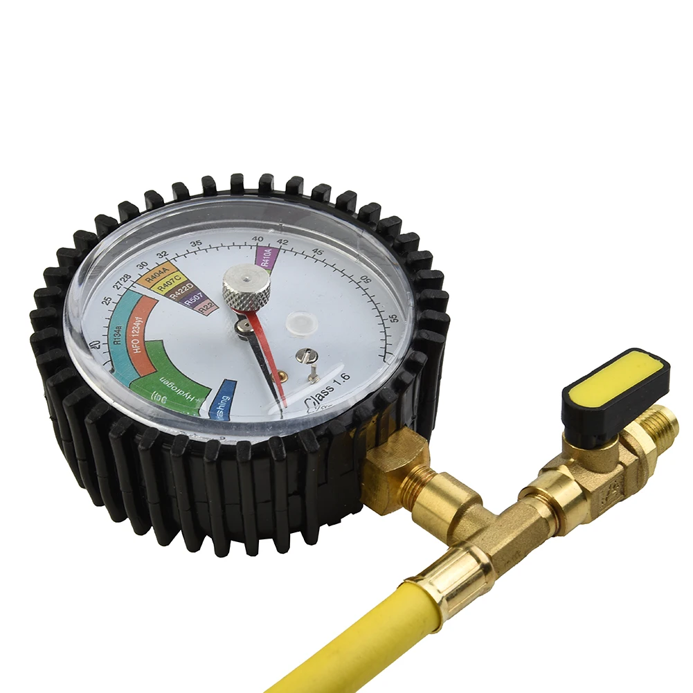 

Nitrogen Pressure Tester 1~60bar HVAC Systems Cold Test Table Tools Brass 1/4 SAE In Pressure Gauge For R134a, R22, R407C, R410A