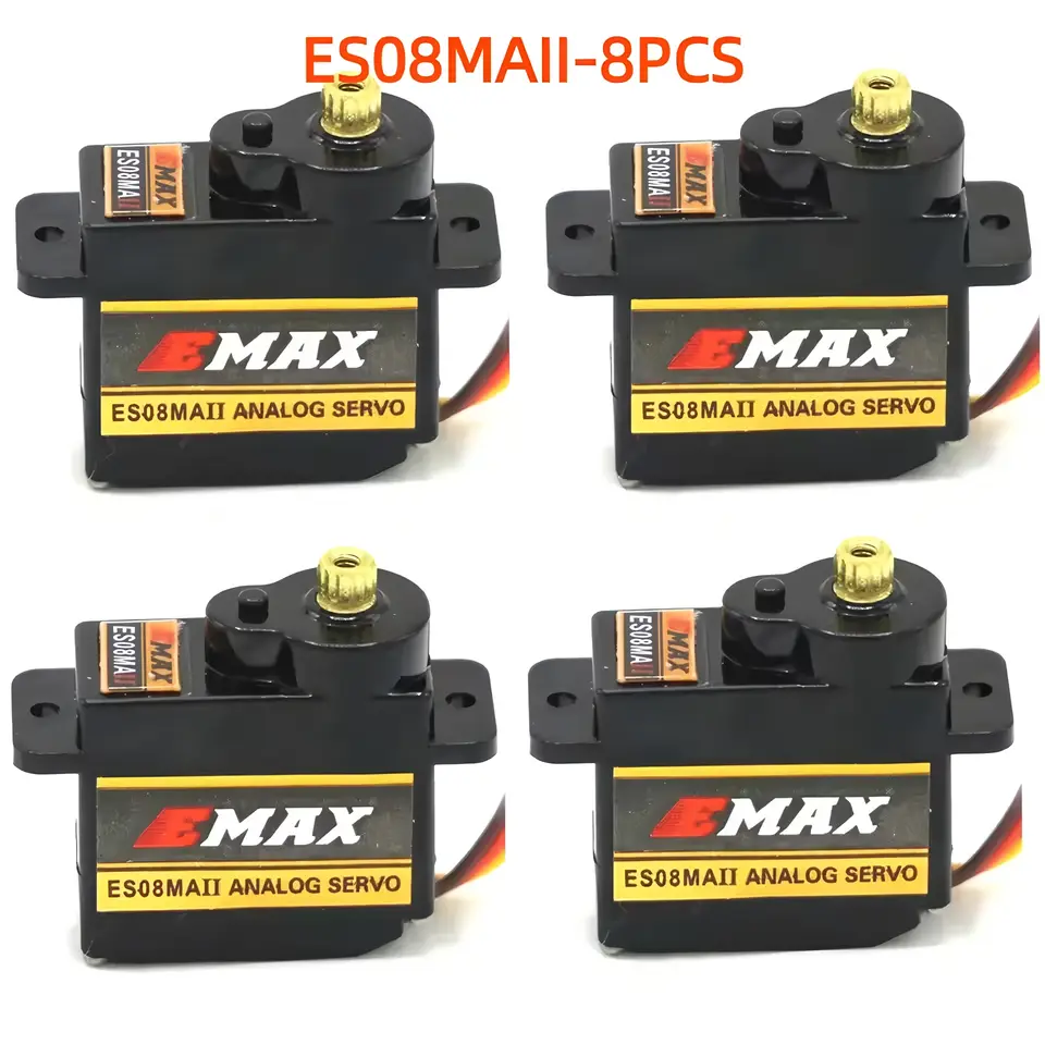 EMAX ES08MA ES08MAII 12g Mini Metal Gear Analog Servo for Rc Hobbies Car Boat Helicopter Airplane Rc Robot image 2