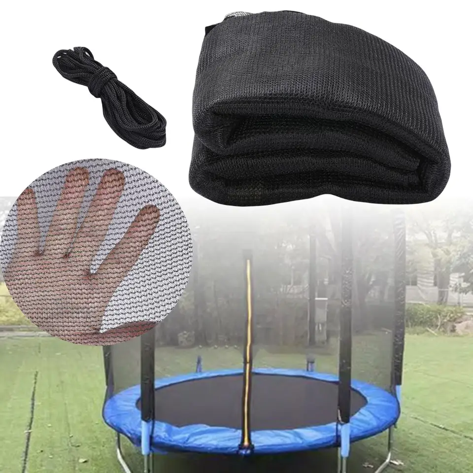 Trampoline Replacement Net Enclosure Net Height 183cm Indoors and Outdoors  Installed Between Mat and Spring Black - AliExpress, image size:960x960