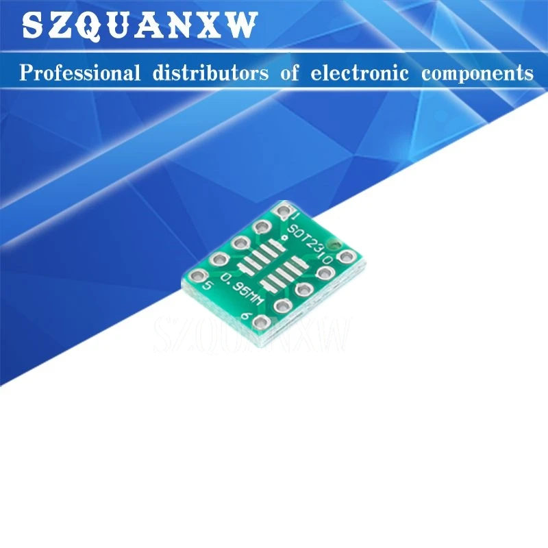 PCB 전송 보드 DIP 핀 보드 피치 어댑터, SOT23 MSOP10 SOP-10 to DIP10, 10PCs