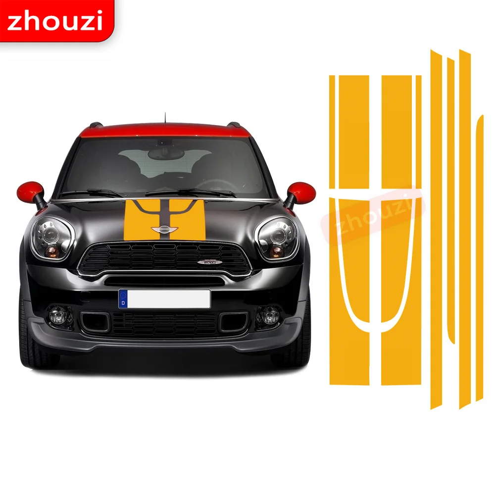 

Hood Trunk Engine Rear Side Stripes Car Sticker Body Kit Decal Decoration for MINI Countryman JCW John Cooper Works Accessories