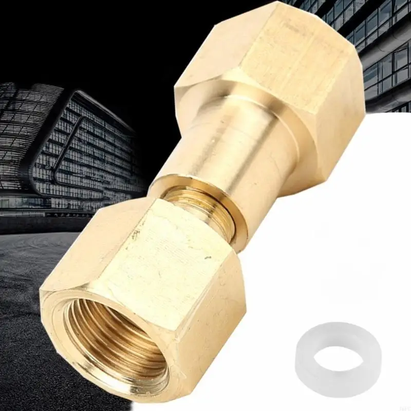 J6PC Corrosion Resistant Brass Bottle Valves CGA-320 To CGA-580 with Seal Washers Brass Valves Connector Cylinder Adaptor