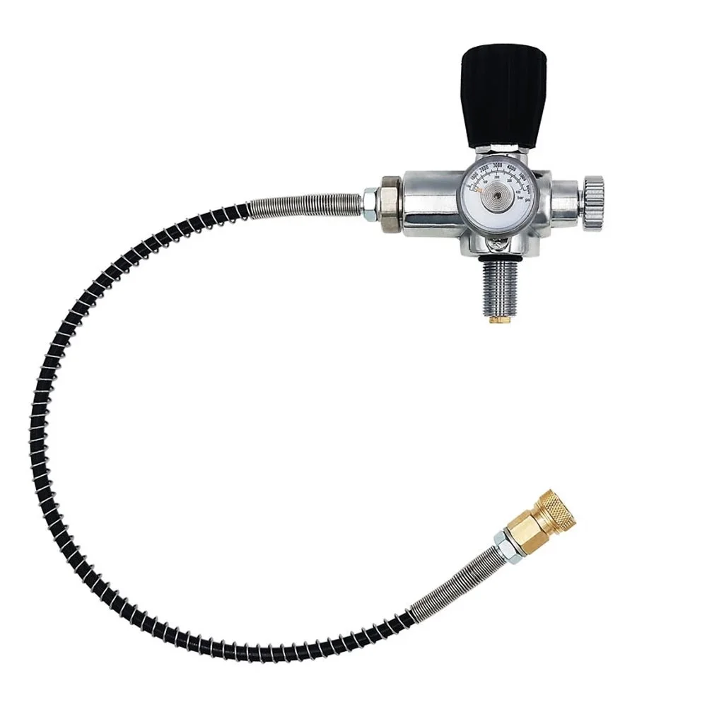 PCP Ladeventil Mit Manometer - 400 Bar 6000 PSI Luft Tank Adapter