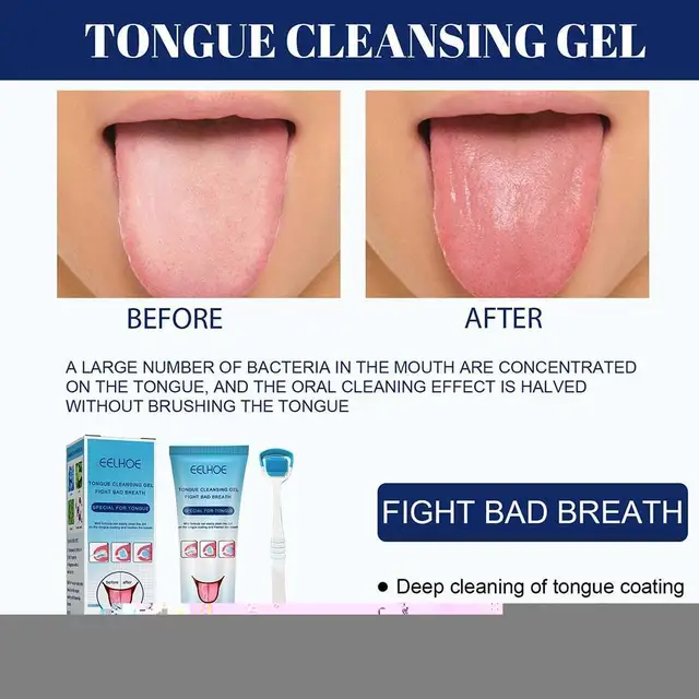 50g EELHOE Tongue Cleansing Gel Silicone Tongue Scraper Keep Sorbose Breath Mint Cleaning 2022 Single Care Fresh Brush To J4P1 3