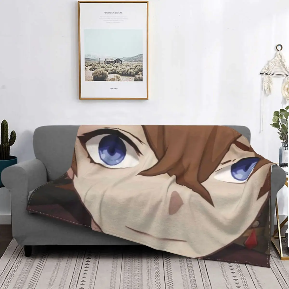 

Childe Genshin Impact Blanket Flannel Ajax Autumn Anime Breathable Super Warm Throw Blankets for Bedding Travel Bedding Throws
