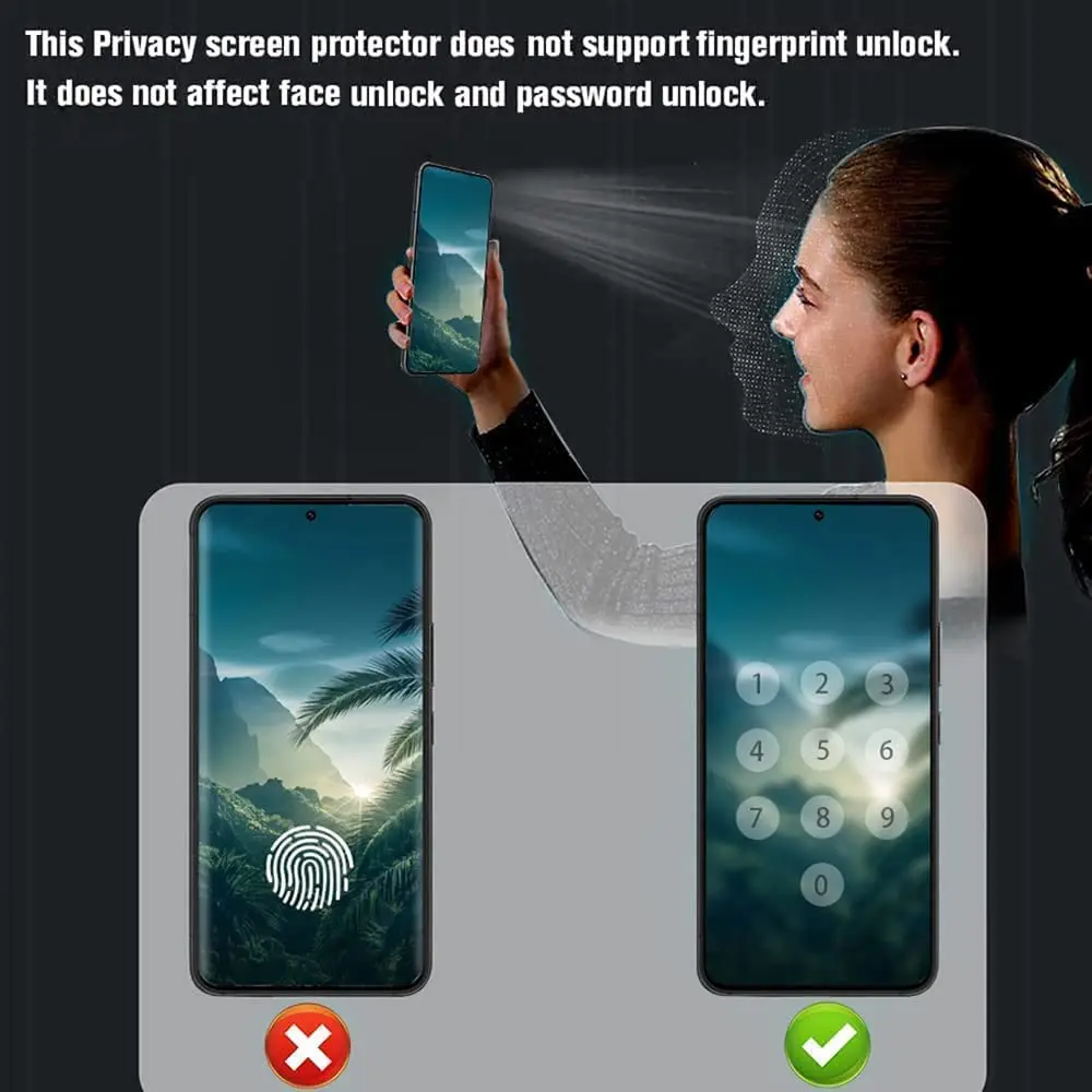 Anti Spy Screen Protector For Honor 200 Lite Privacy Tempered Glass 9H Anti Peep Scratch High Aluminum Case Friendly — view 6