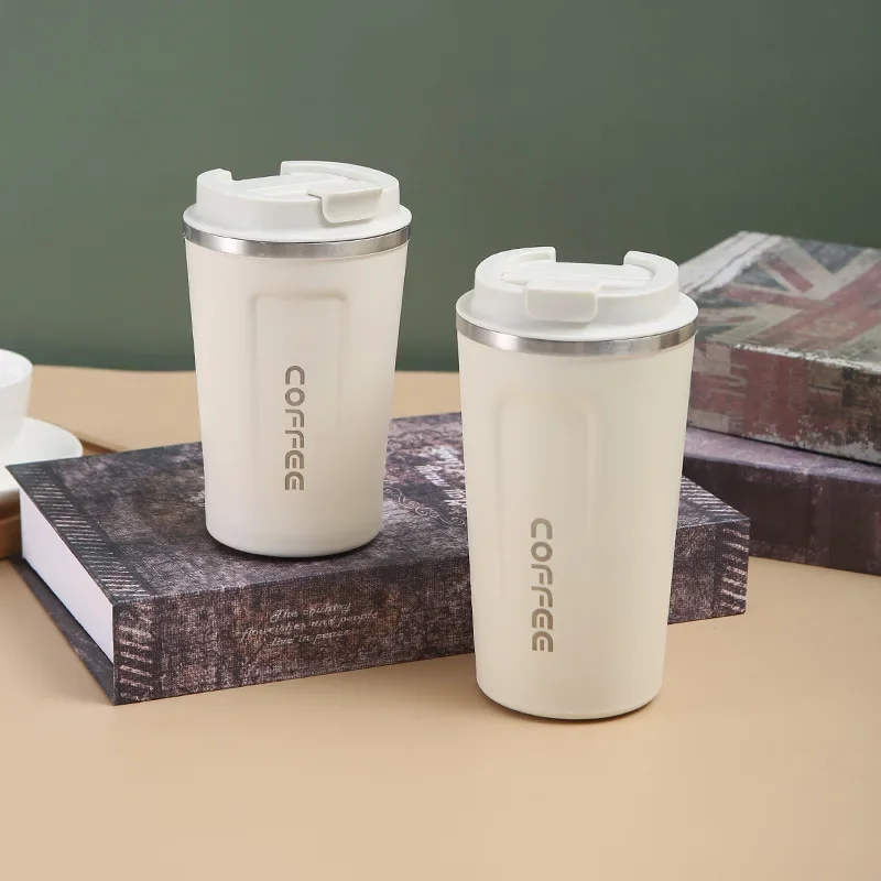 Vacuum Insulated Coffee Tumbler, Double-Wall Leakproof Thermos Bottle with Lockable Lid for Reusability,Keeps Drinks Warm