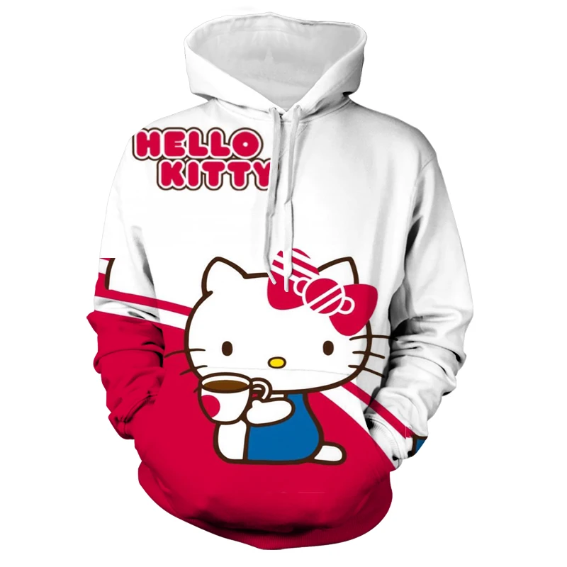 

Women's Hello Kitty Hoodie Japanese Cartoon Pattern Hello Kitty Hoodie Women's Spring 2022 Fashion Hoodie