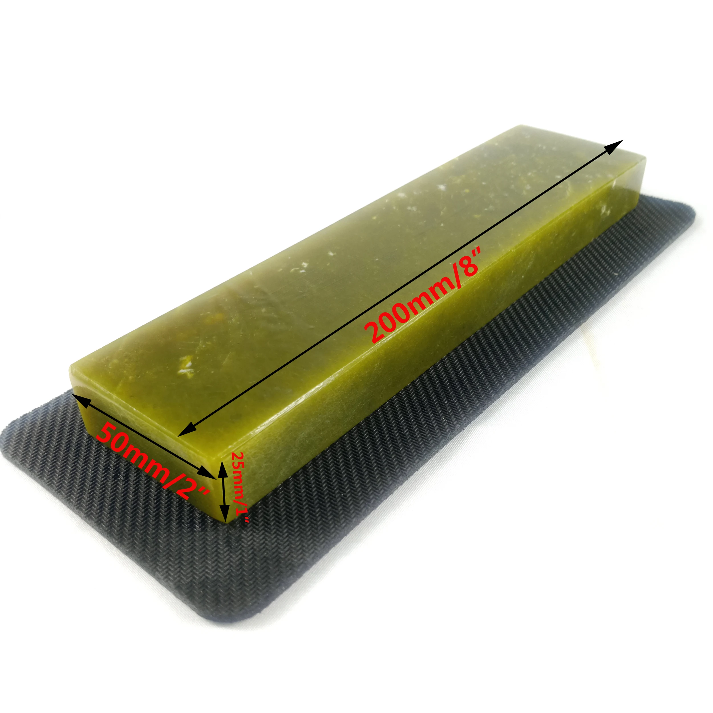 

12000# Kitchen knife sharpening stone 8"x2"x1" inch natural Yellow agate super fine whetstone Oilstone with Anti skid base