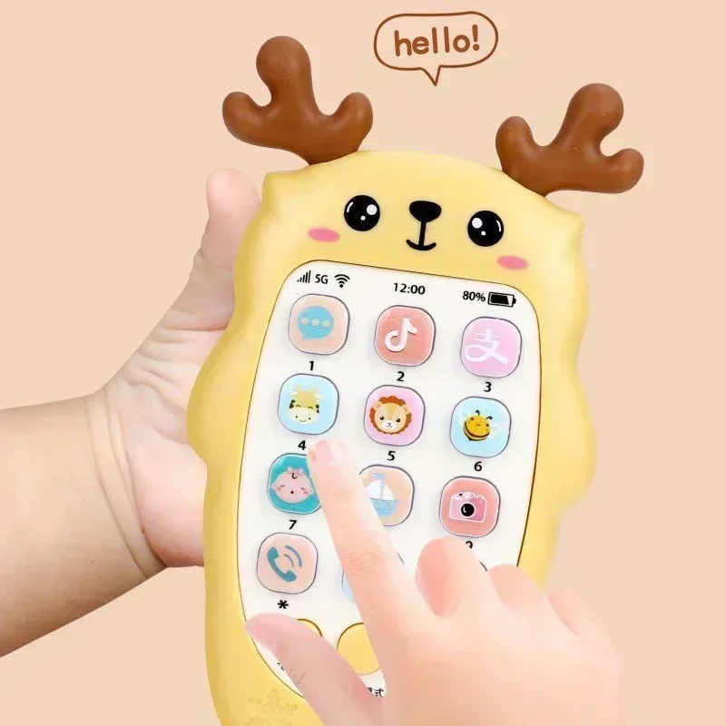 Phone Toy Baby Bilingual Telephone Teether Music Voice Toy Early Educational Learning Machine Electronic Children Gift