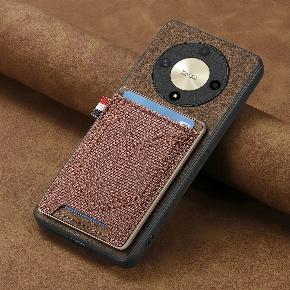 Magnetic Leather Card Case with 360° Lens Armor Protection