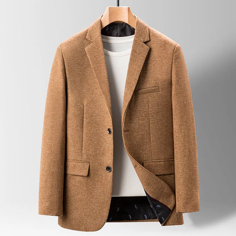 

Business Casual Blazer Men British Style Elegant Simple Fashion Simple Party Wear Gentleman's Suit Jacket Spring Autumn Coats
