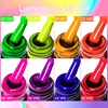7ml Fluorescent Glow In Dark Gel Nail Polish Neon Luminous Gel Polish Summer Nails Semi Permanent Soak Off Nail Art UV Varnish 5