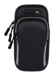 Waterproof Sports Armband Bag for Running and Jogging - Unisex PU Handbag for Mobile Phones (Gray)
