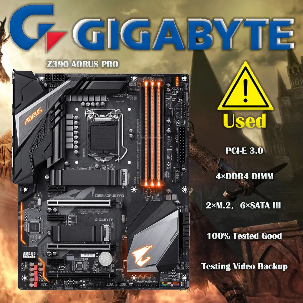 Scheda Madre Gigabyte Z390 Aorus Pro Ddr4 Usata Lga 1151 Hdmi 32Gb M.2
