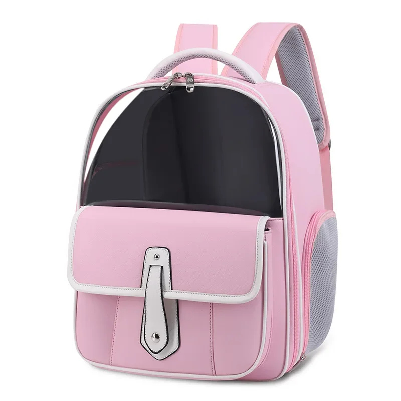 New Portable PU Pet Bag Fashion All-in-one Cat Small Dog Bag Cats Backpack Cat Carrier