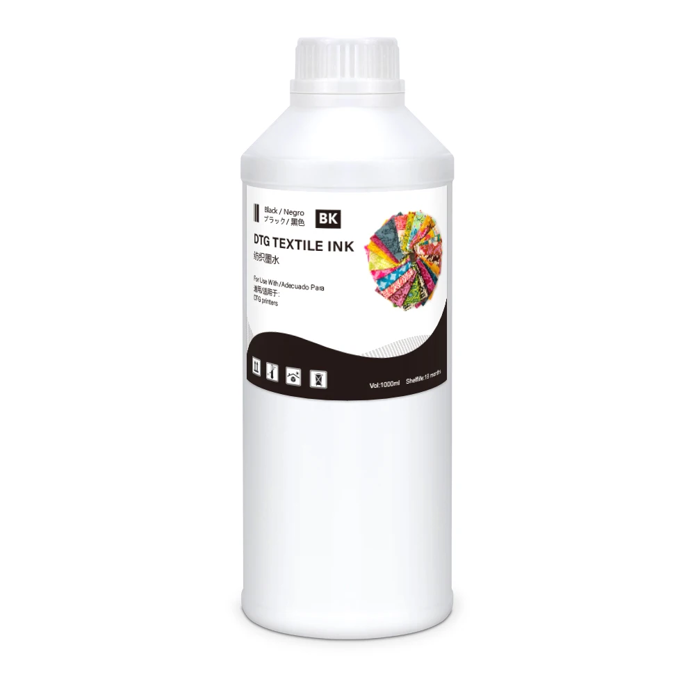 Winnerjet 1000ml DTG ink Textile straight ink jet for Epson DX5 DX7 R330 1390 1400 R1900 R2000 printer